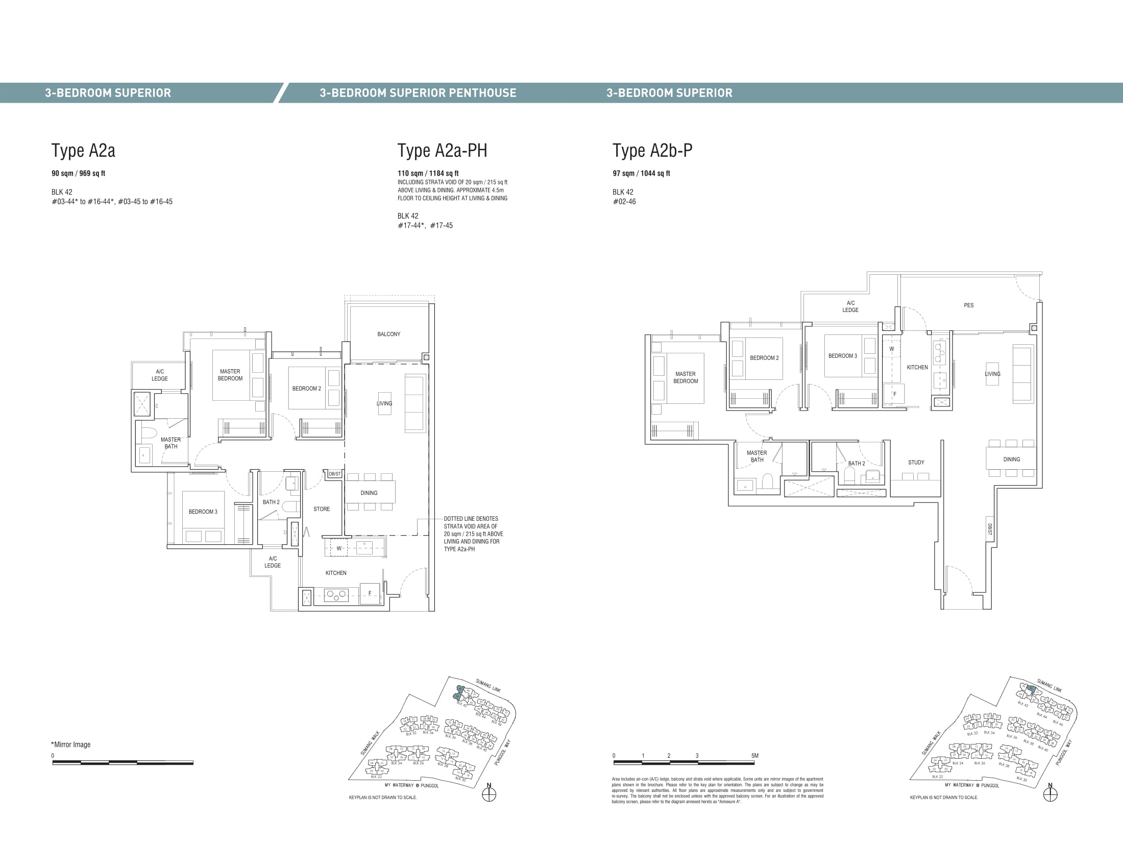 Piermont Grand EC's three-bedroom superior and three-bedroom superior penthouse types