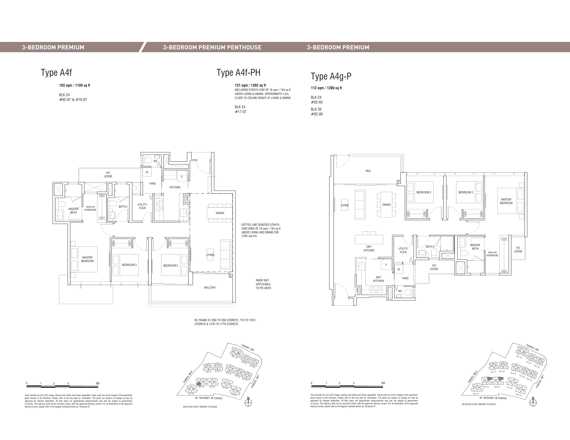 Piermont Grand EC's three-bedroom premium and three-bedroom premium penthouse types